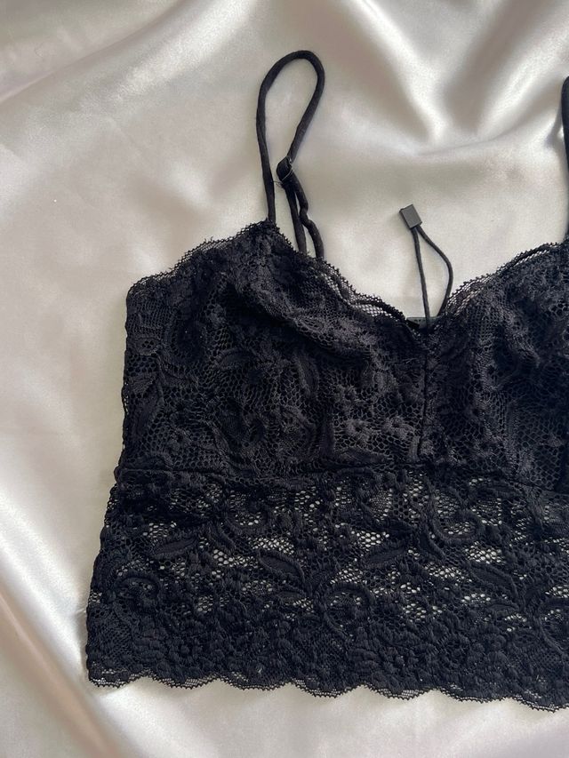 Bershka Bustier Corsetto Crop Top Corpino Pizzo