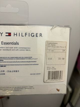Tommy Hilfiger Essentials - Tanga Azul - Talla S