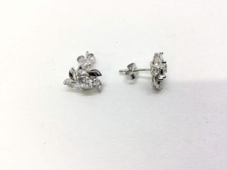 pendientes plata 925mm con piedra con circonita