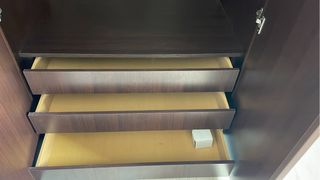 Armario ropero 4 puertas madera color wengue oscur