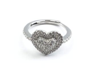 anillo plata 925mm con piedra con circonita