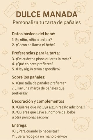 Tarta de pañales