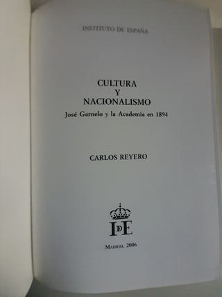 Cultura y nacionalismo: José Garnelo y la Academia