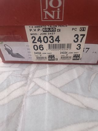 Zapatos tacón beige claro talla 37