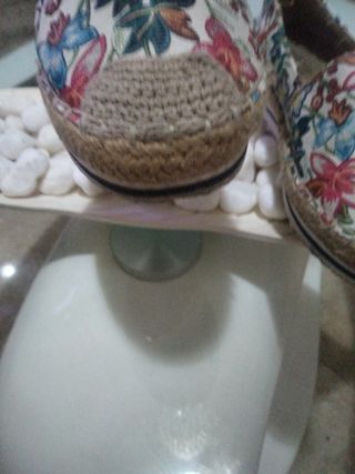 Sandalias esparto mujer multicolor