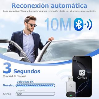 Linterngo Adaptador CarPlay Inalámbrico Aluminio