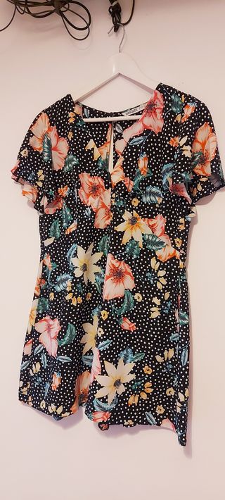 Vestido Zara estampado flores - talla L