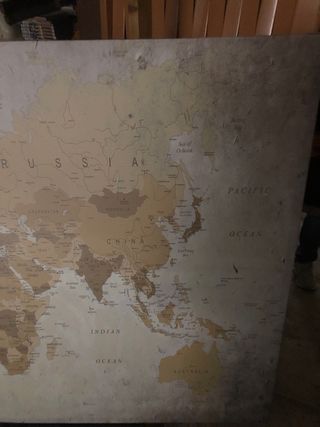 Mapa Mundi Cuadro Vintage