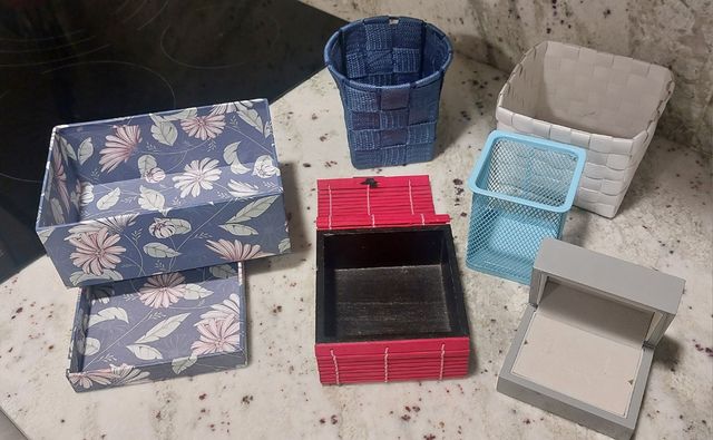 Lote 6 cestas cajas pequeñas