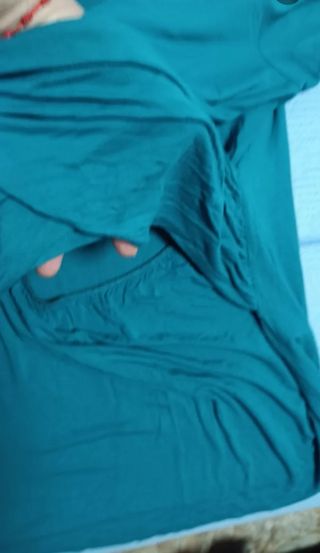 Chaleco premamá verde azulado