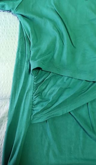 Chaleco premamá verde azulado