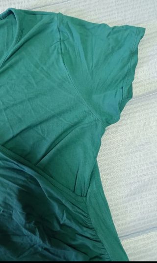 Chaleco premamá verde azulado