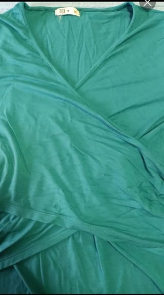 Chaleco premamá verde azulado