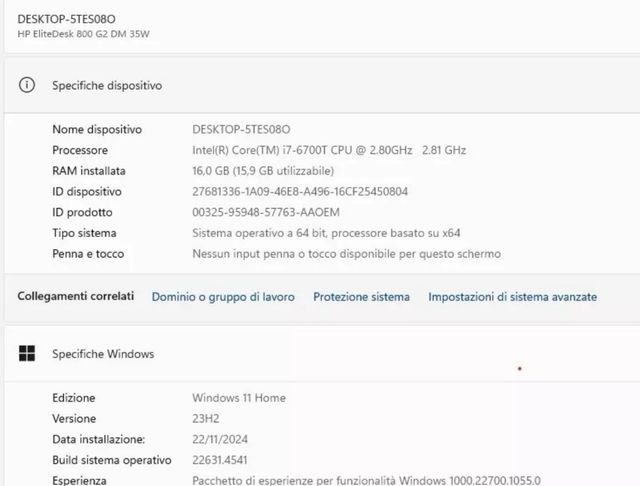 HP EliteDesk 800 G2 - Mini PC