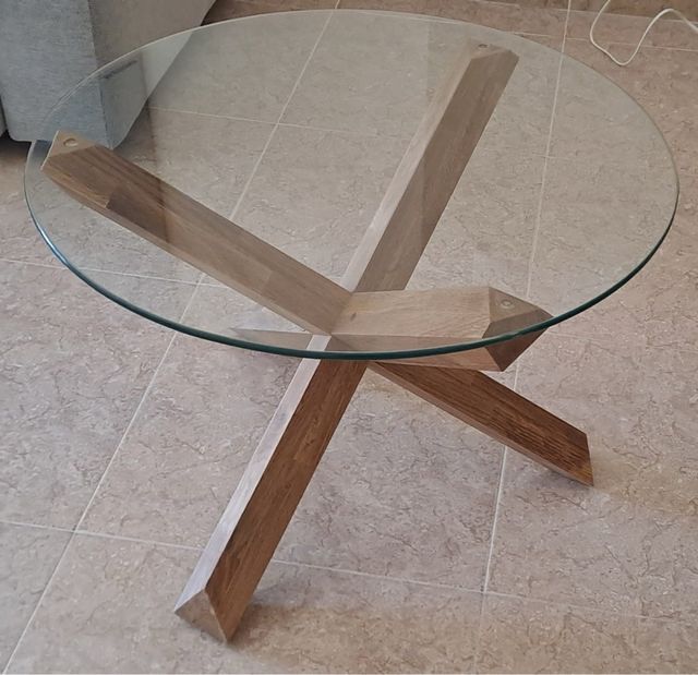 Mesa centro AGERBY cristal Royal Oak