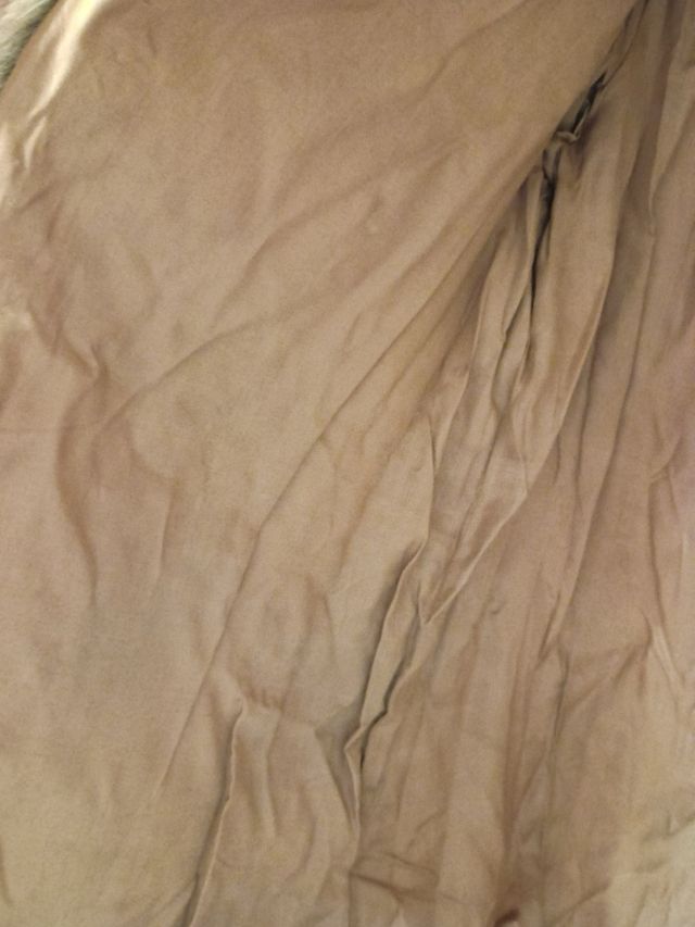 Chaquetón piel marrón claro mujer