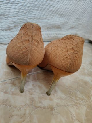 Zapatos Laura Camino tacón naranja 39