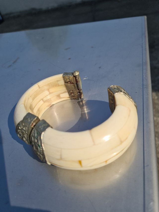 Bracciale osso vintage argento