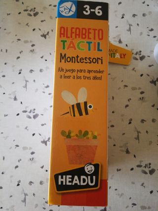 Juego alfabeto táctil Montessori 3-6 años 