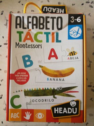 Juego alfabeto táctil Montessori 3-6 años 