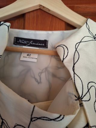 Traje chaqueta Nati Jiménez beige - Talla 42