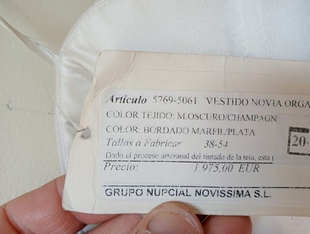 Traje novia Talla 42 Camila Elbaz