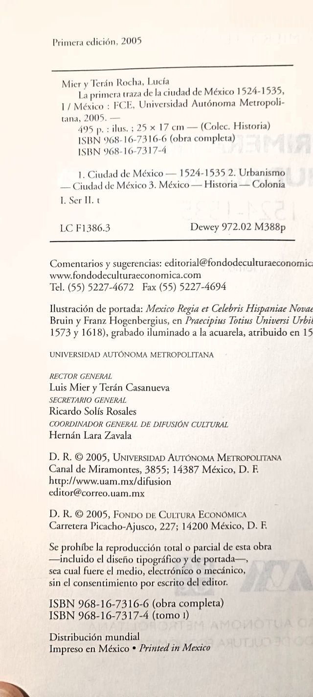 La primera traza de la ciudad de Mexico 1524-1535