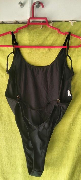 Body negro tanga - Baño