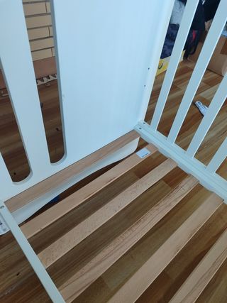 Cuna bebé - Blanca con diseño