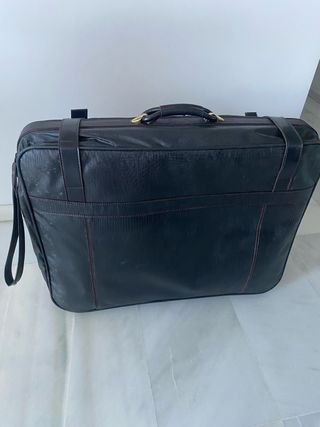 Maleta Piel Negra Grande
