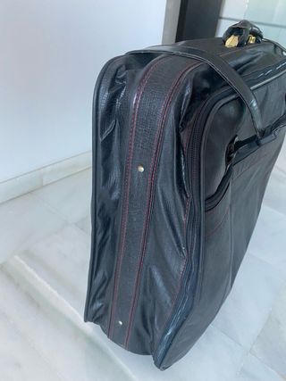 Maleta Piel Negra Grande