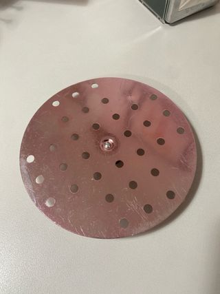 Tapadera cocina vintage aluminio color rosado