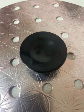 Tapadera cocina vintage aluminio color rosado