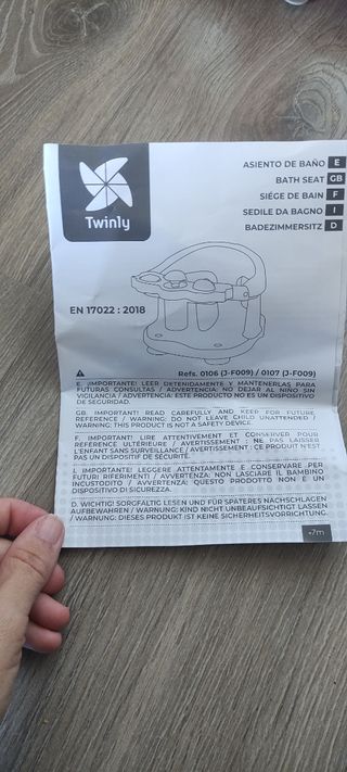 Asiento Baño Bebé - Rosa. Marca Twinly