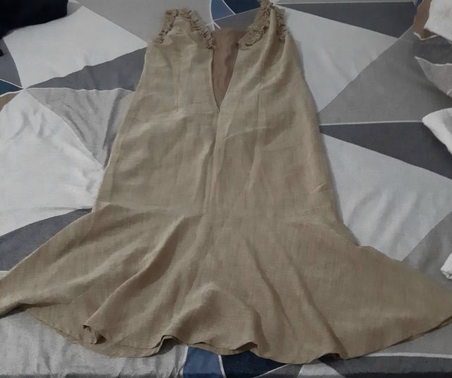 Vestido Lino Beige Difusión