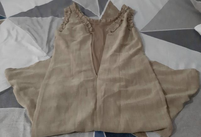 Vestido Lino Beige Difusión