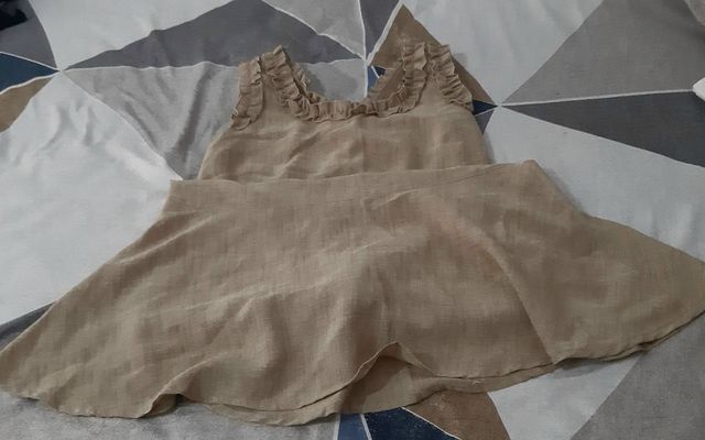 Vestido Lino Beige Difusión