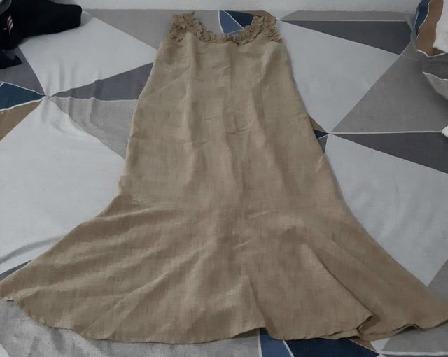 Vestido Lino Beige Difusión