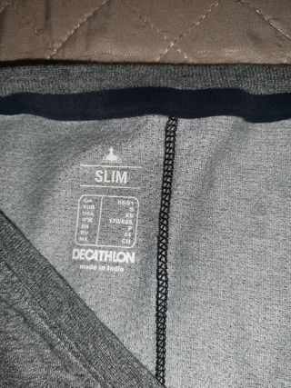 Maglietta Decathlon Slim Grigia S