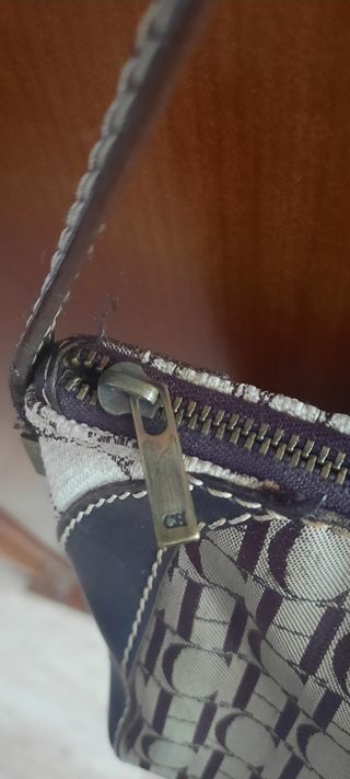 Bolso Carolina Herrera marrón beige