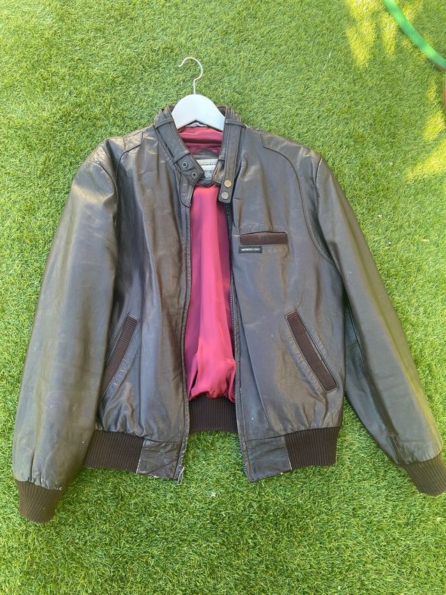 Chaqueta cuero Members Only marrón

