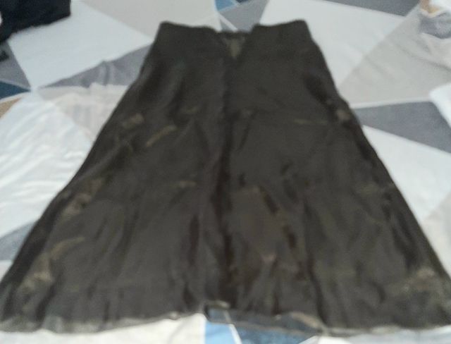 Falda midi Rosa López verde oliva talla 44