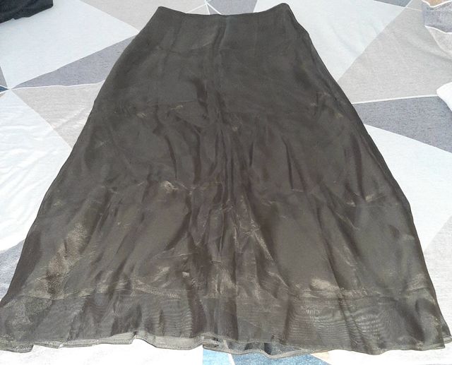 Falda midi Rosa López verde oliva talla 44