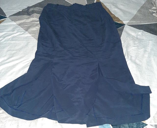 Falda midi Ramón Benech azul - talle 15