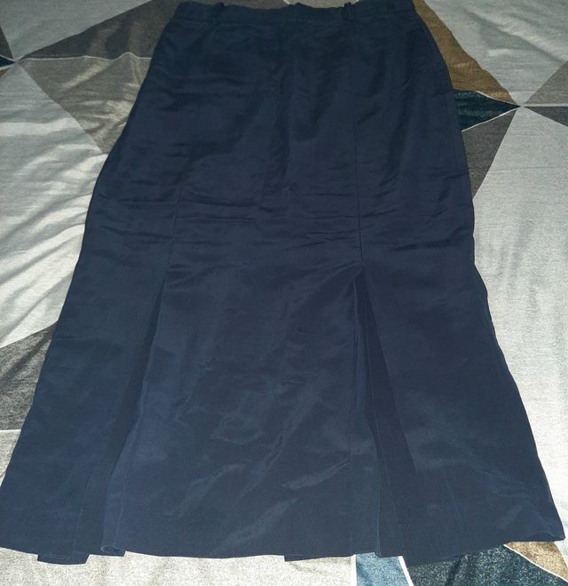 Falda midi Ramón Benech azul - talle 15