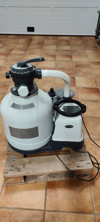 Depuradora INTEX con clorador salino y piscina 4m