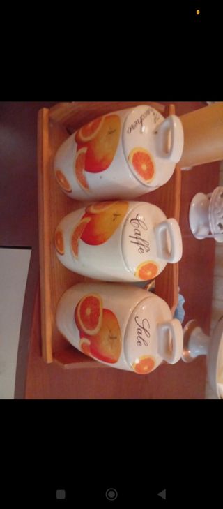 Set zuccheriera caffè sale arancia