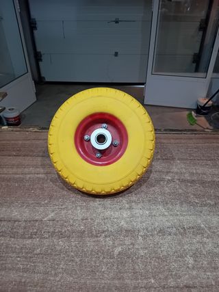 Rueda amarilla carretilla - 350x85