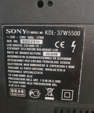 TV Sony Bravia 37" - Buen estado
