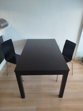 Mesa extensible Ikea Bjursta negra